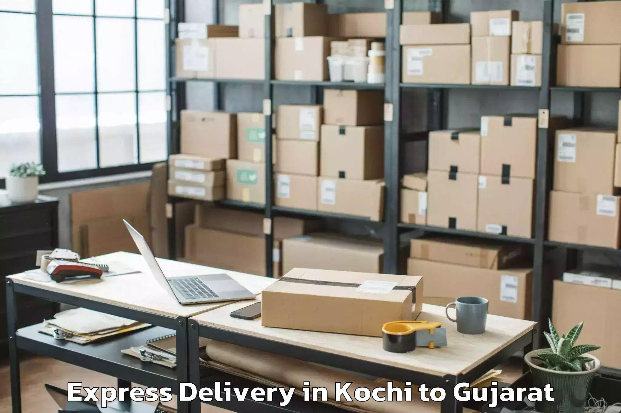 Kochi to Gujarat Technological Universi Express Delivery Booking